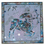 "Стрелец" (23 ноября - 21 декабря) роспись по стеклу, шелк, декор, 21,8 см х 21,8 см